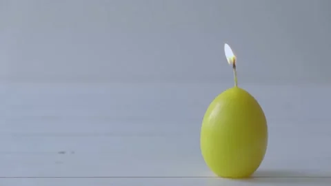 Burning candles, decoration and easter concept Stock Footage 150124445