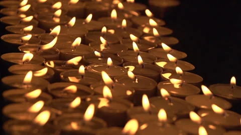 Burning Candles Stock Footage 37848502
