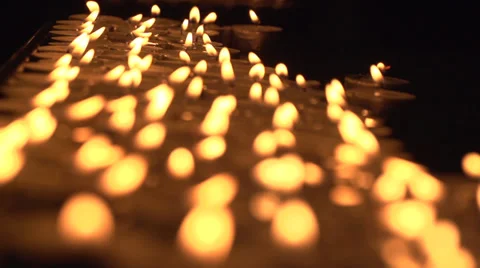 Burning Candles Stock Footage 37849249