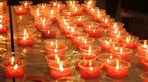 Burning candles Stock Footage 60731427
