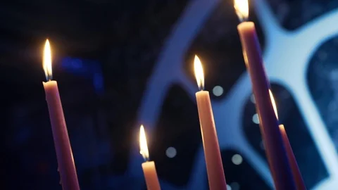Burning candles Video stock 98303498