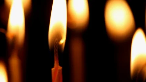 Burning candles Stock Footage 111866692