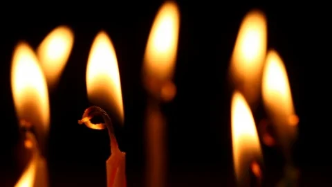 Burning candles Stock Footage 111867170