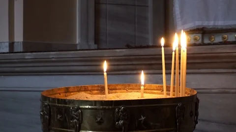 Burning candles Stock Footage 112434213