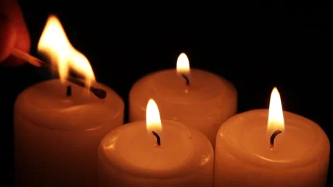 Burning candles Stock Footage 303668346