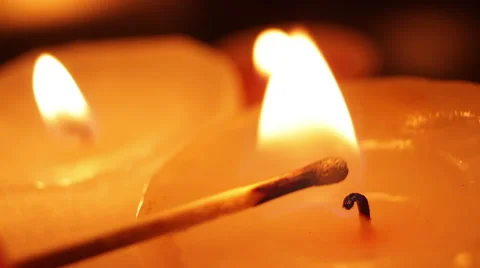 Burning a candles footage Stock Footage 47254616
