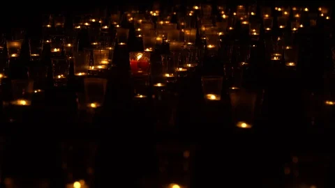 Burning candles in Glasses Stock Footage 115324602