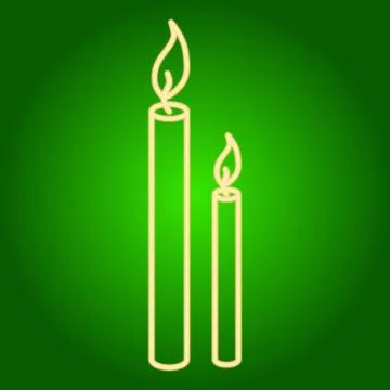 Burning candles icon . Stock Illustration