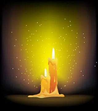 Burning candles Stock Illustration