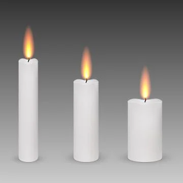 Burning candles isolated 스톡 일러스트