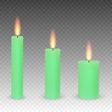 Burning candles isolated Stock Illustration