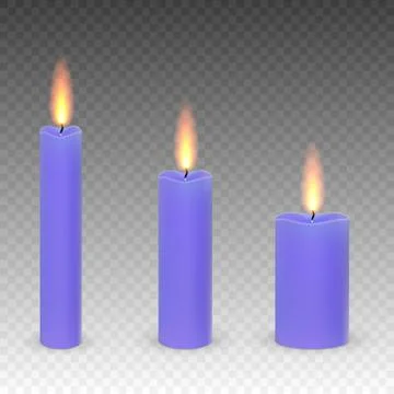 Burning candles isolated Illustration