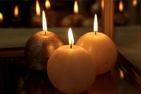 Burning candles Stock Photos