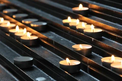 Burning candles Stock Photos