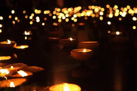Burning candles Stock Photos