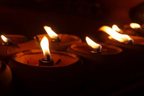 Burning candles Stock Photos