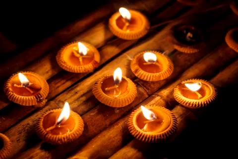 Burning candles Stock Photos