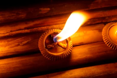Burning candles Stock Photos