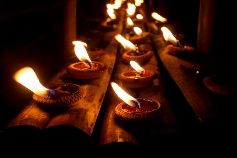 Burning candles Stock Photos