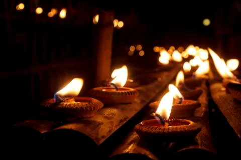 Burning candles Stock Photos