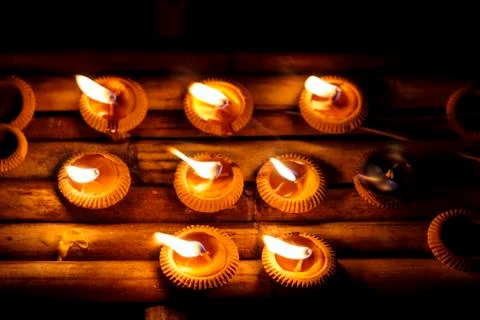 Burning candles Stock Photos