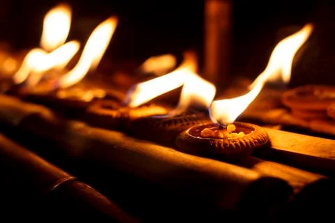 Burning candles Stock Photos