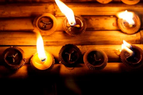 Burning candles Stock Photos