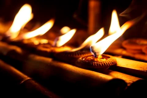 Burning candles Stock Photos