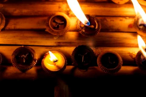 Burning candles Stock Photos