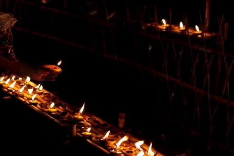 Burning candles Stock Photos