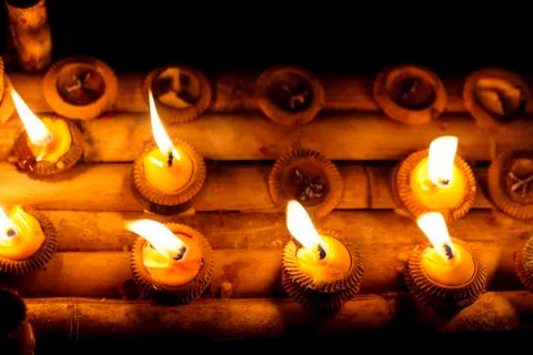 Burning candles Stock Photos