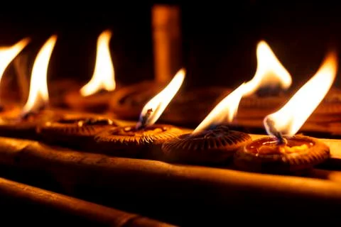 Burning candles Stock Photos