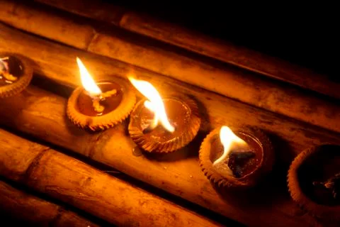 Burning candles Stock Photos