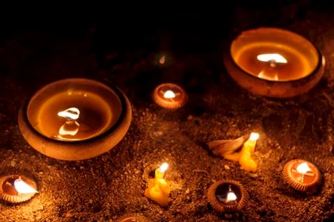 Burning candles Stock Photos