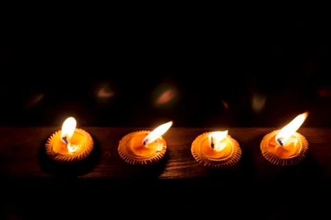 Burning candles Stock Photos