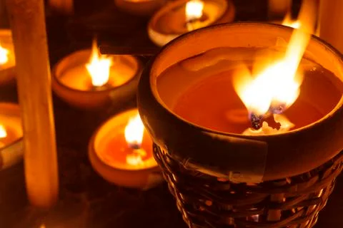 Burning candles Stock-Fotos