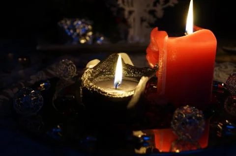 Burning candles Stock Photos