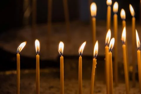 Burning candles Stock Photos