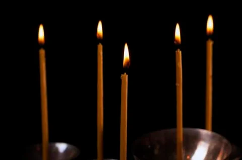 Burning candles Stock Photos