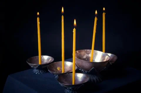 Burning candles Stock Photos