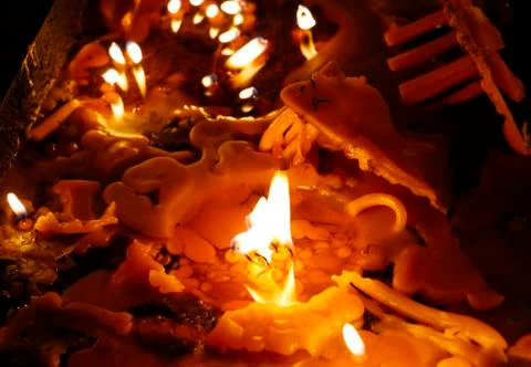 Burning candles Stock Photos