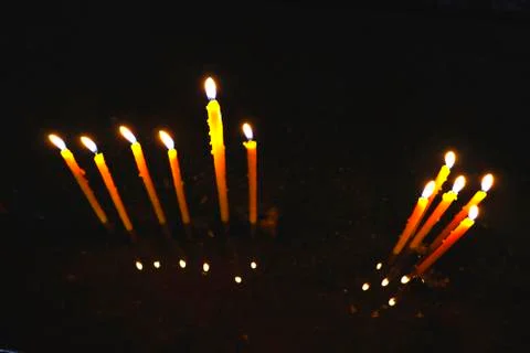 Burning candles Stockfoto's