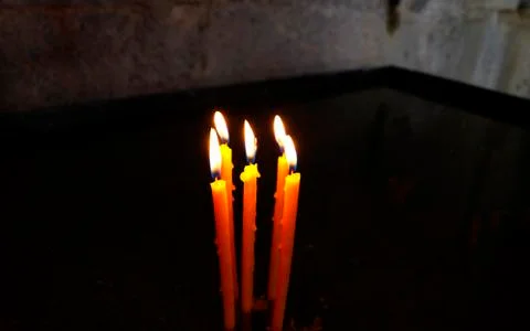 Burning candles Stockfoto's