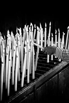 Burning candles Stock Photos