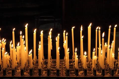 Burning candles Stock Photos