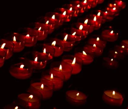 Burning candles Foto stock