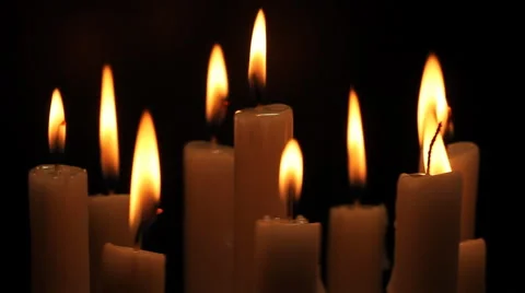 Burning Candles Rotating 3 Stock Footage 58897118