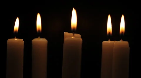 Burning Candles Rotating Stock Footage 41636341