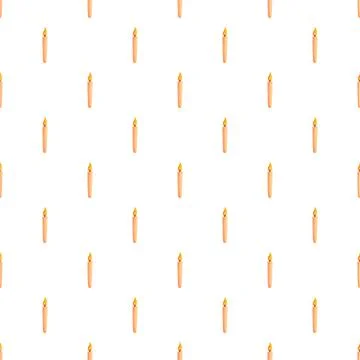Burning candles seamless pattern creating light background 스톡 일러스트