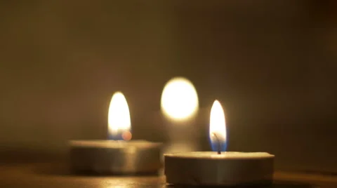 Burning candles with shallow depth 스톡 동영상 68483955